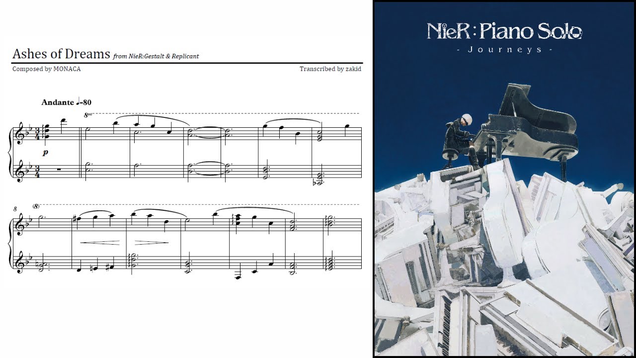 Ashes of Dreams (NieR: Piano Journeys) - piano transcription