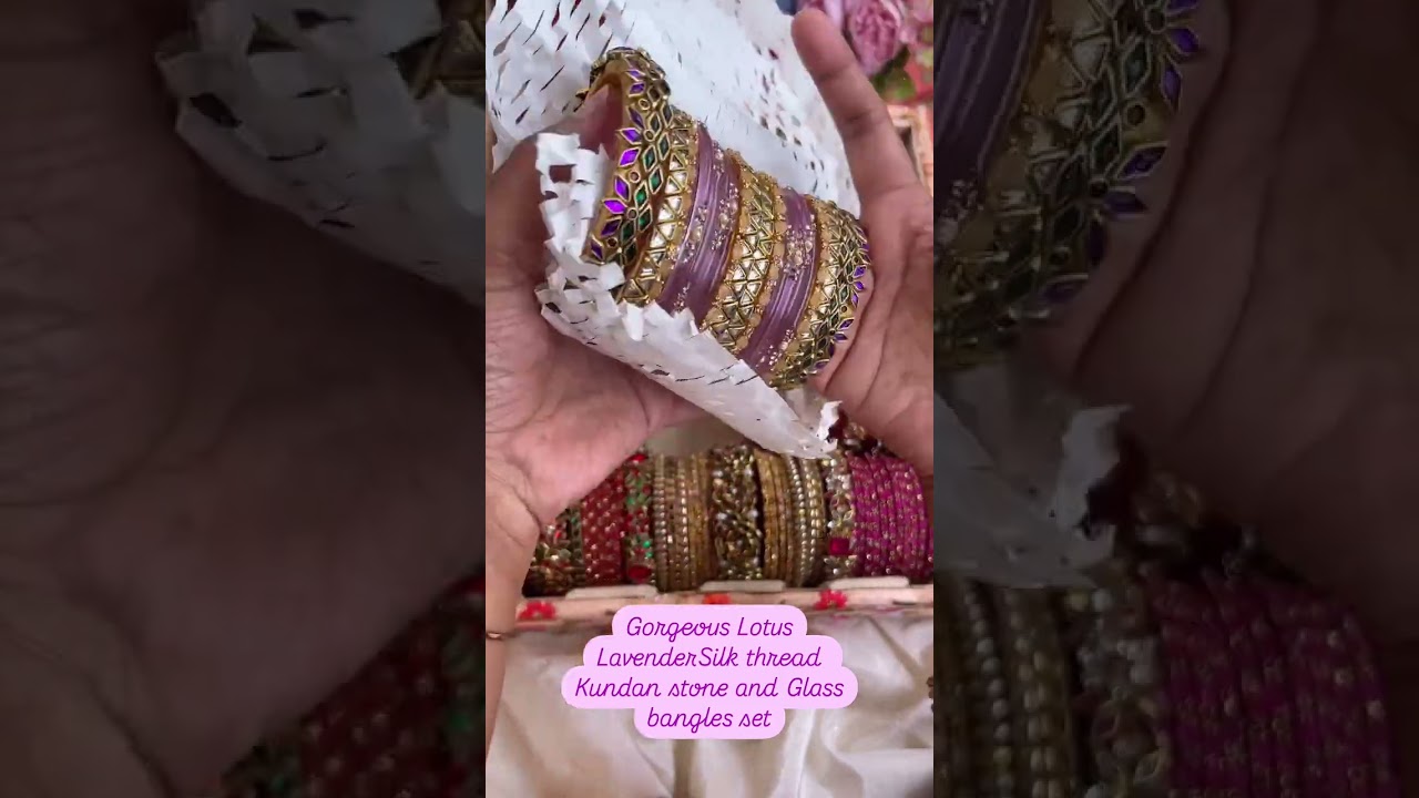 Gorgeous Silk thread and glass bangles bangle set customized are launched in website #shorts