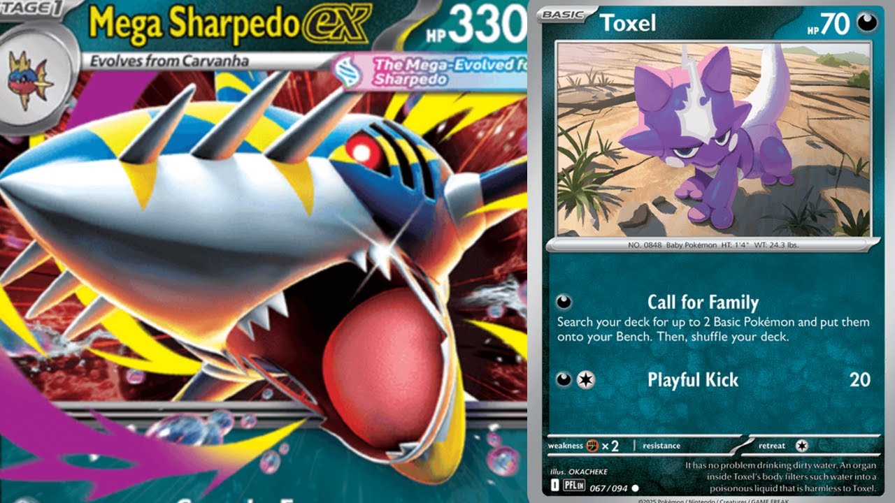 🦈😈MEGA SHARPEDO🌬️ EX Pokemon TCG Live Standard