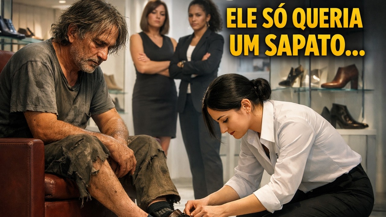 Entrou numa loja de luxo vestido de sem-teto… só  ELA me tratou como um ser humano