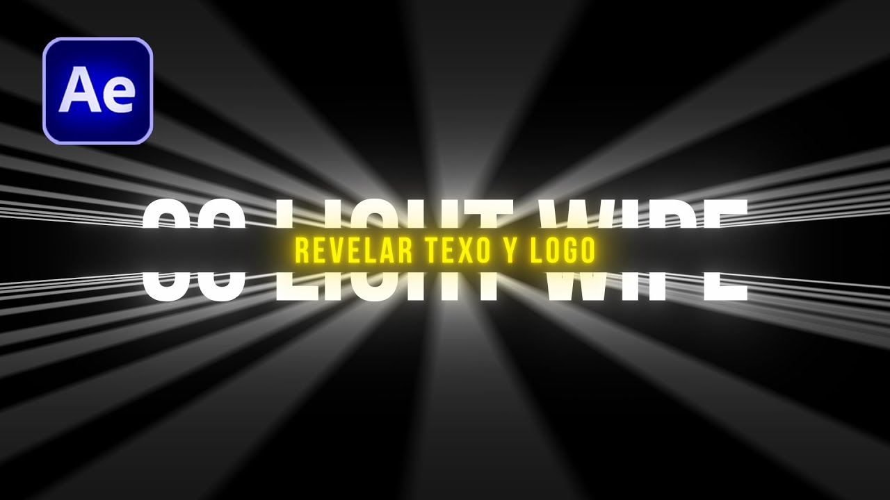 ☀️ Revelar TEXTO y LOGO con RAYOS de LUZ en After Effects