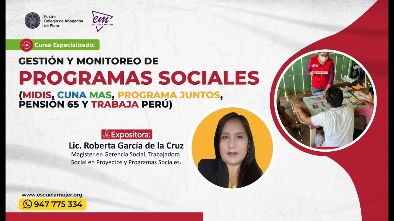 GESTI&Oacute;N Y MONITOREO DE PROGRAMAS SOCIALES