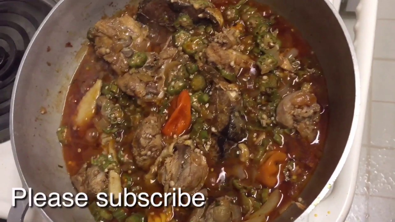 Liberian fry okra soup