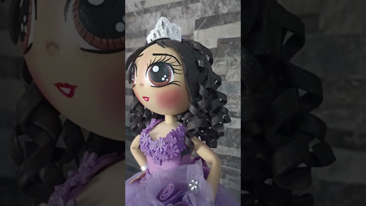 Quincea&ntilde;era Lila #foami #gomaeva #manualidades #decoration #microporoso #fofuchas #crafts #handmade