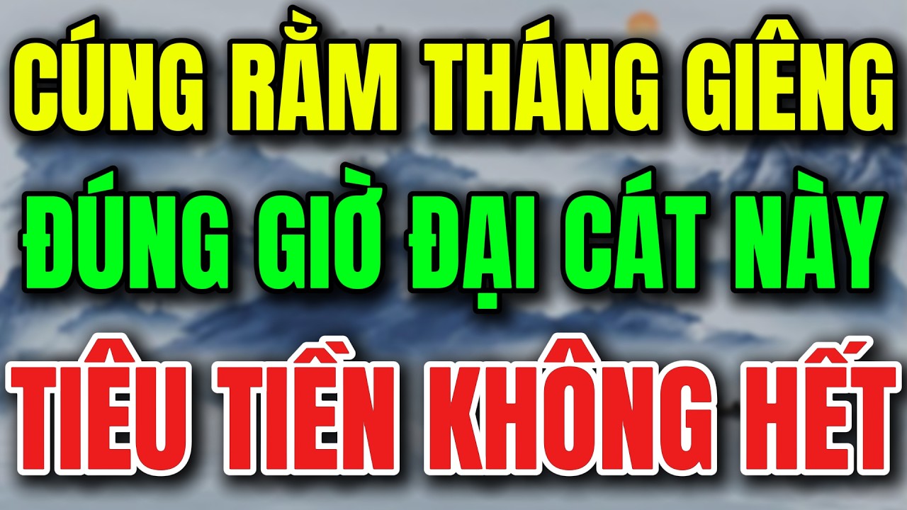 RẰM THÁNG GIÊNG CÚNG SAI GIỜ NÀY, TIỀN KIẾM ĐƯỢC CŨNG KHÔNG GIỮ ĐƯỢC-Lời Phật Dạy #loiphatday