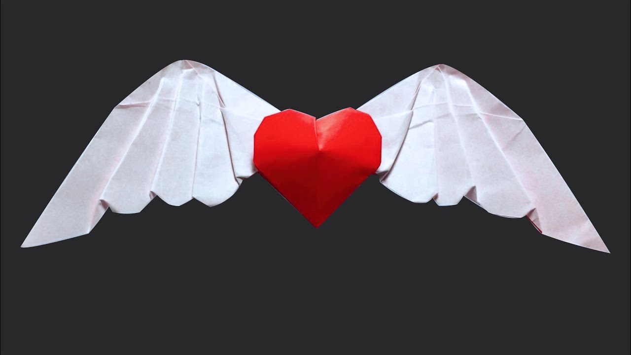 3D Heart: Origami Angel Heart 2.0 (Wing Heart ) by PaperPh2