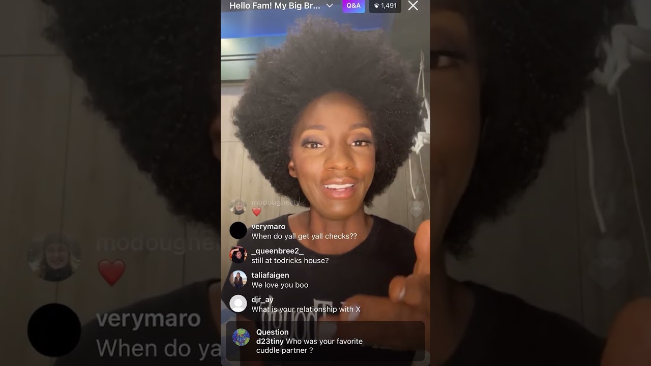 Azah Awasum IG Live October 4, 2021 - Big Brother 26 #bb23