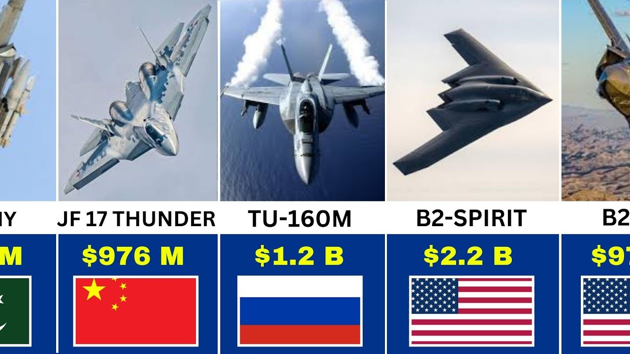 50 самых дорогих военных самолетов 2025 года.