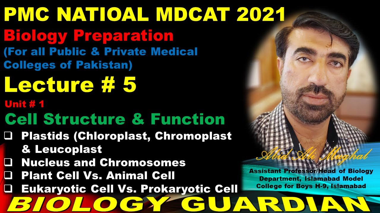Lecture 5 Biology | PMC National MDCAT 2021 | Plastids, Chloroplast, Nucleus and Chromosomes