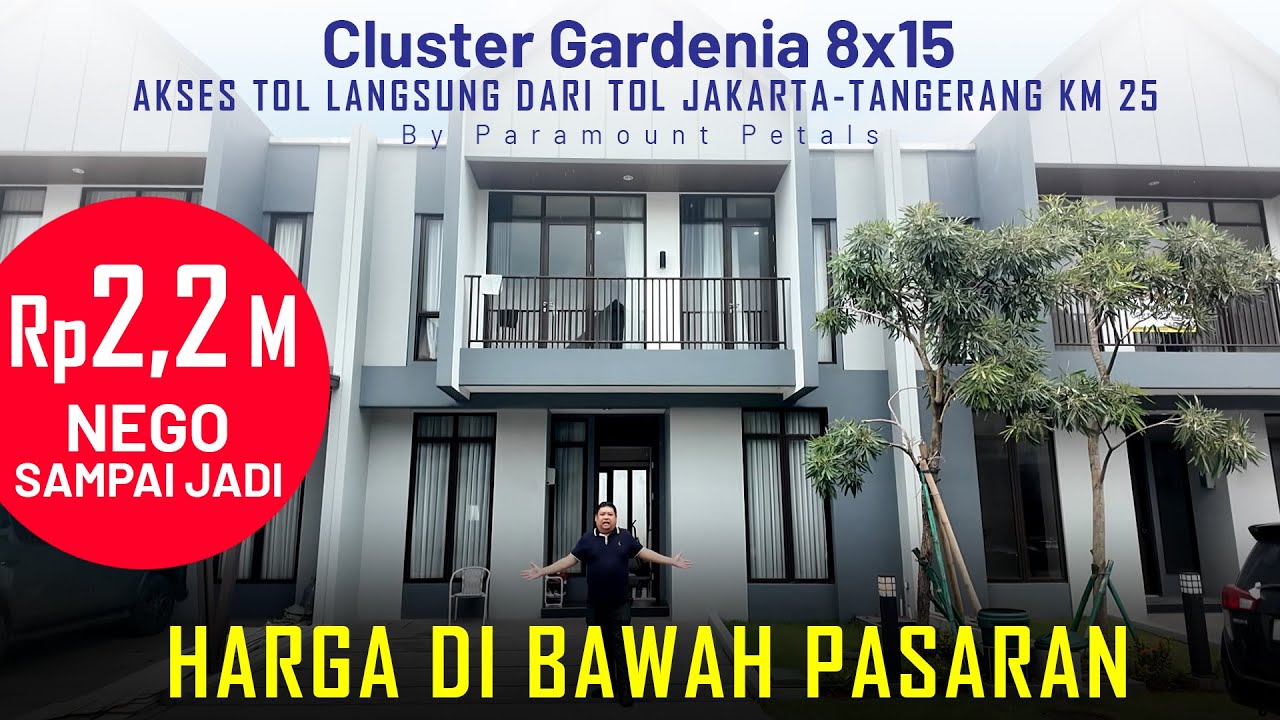 DIJUAL RUMAH 2 LANTAI SIAP HUNI HARGA DI BAWAH PASARAN | GARDENIA 8x15 AT PARAMOUNT PETALS