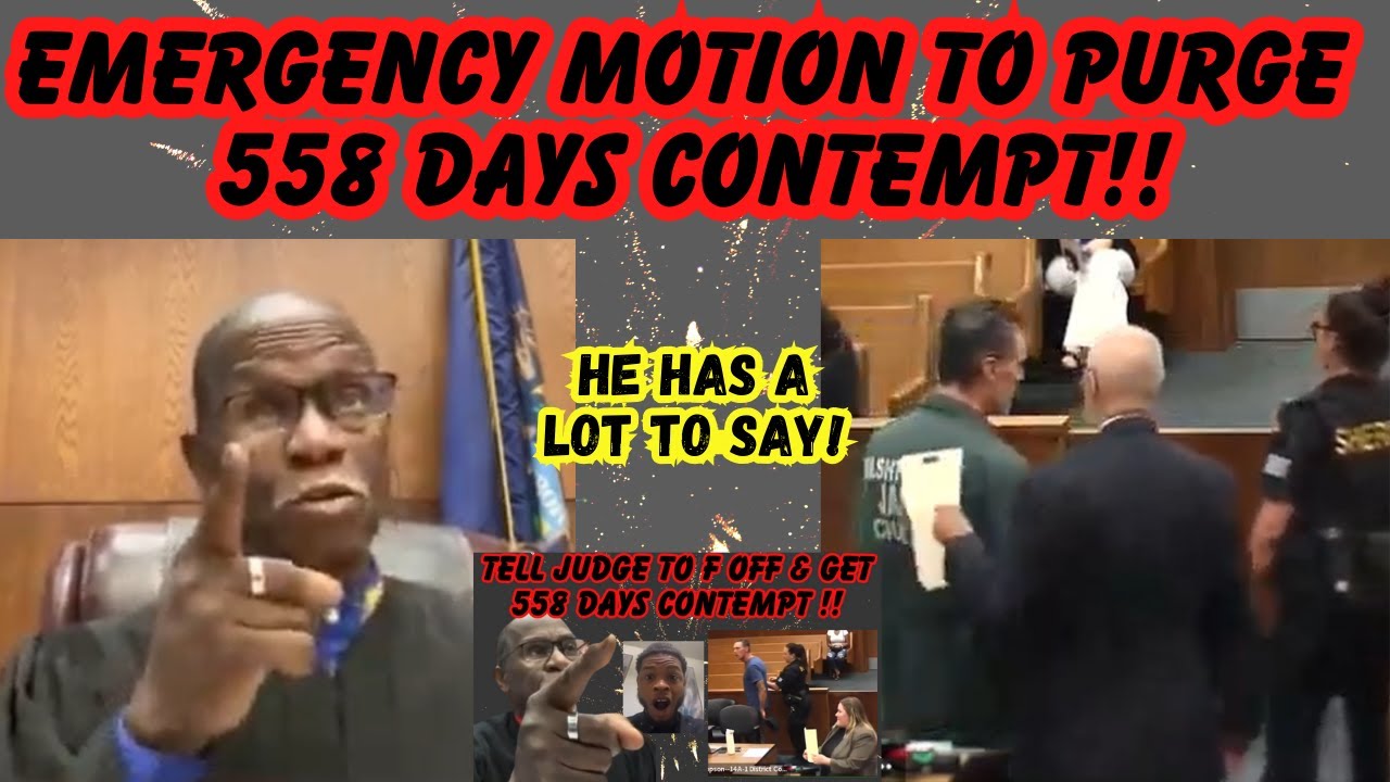 Judge Simpson Hears Emergency Bond Motion On Defendant He Sentenced to 558 Days for Contempt!!
