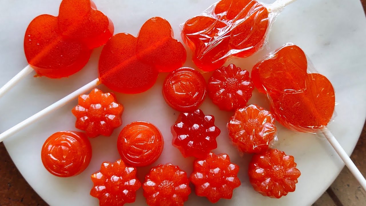 Orange candy homemade ऑरेंज कैंडी/नारंगी की गोलिया /संतरा टॉफ़ी