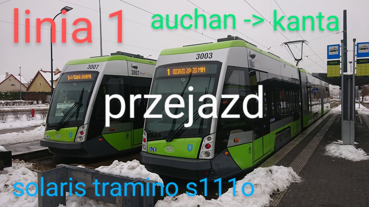 solaris tramino s111o, linia 1: auchan - kanta