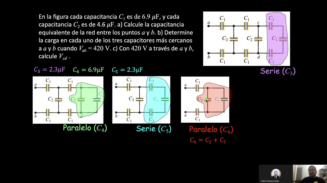 Capacitores en serie y paralelo (reducción de un arreglo)