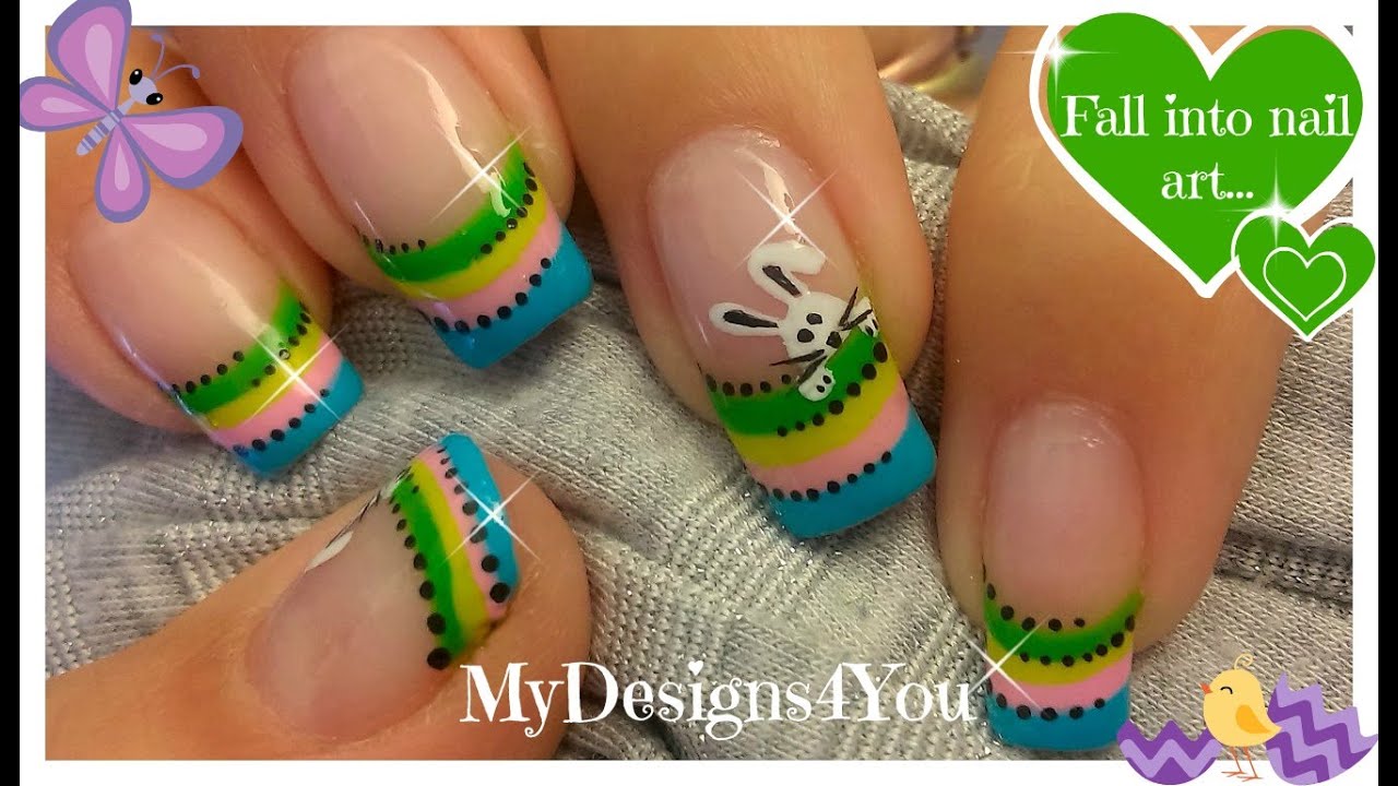 Easter Nail Art: Cute Easter Bunny