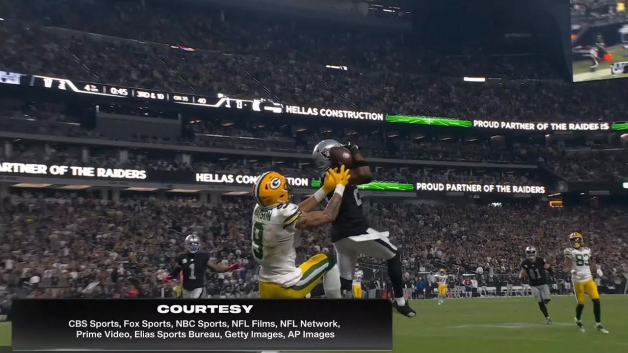 ESPN/ABC Monday Night Football Ending Packers at Raiders week 5