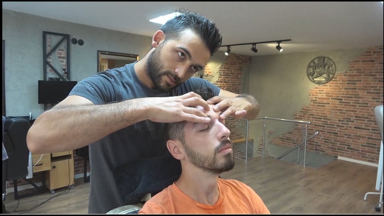 ASMR Turkish Barber Face, Head and Body Massage with Facial Care 300