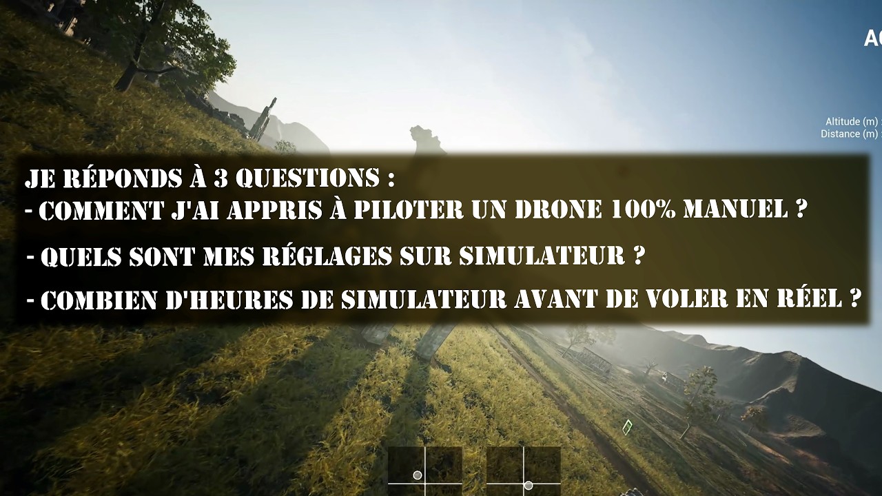 Je réponds à 3 questions sur le pilotage de drone 100% manuel et le simulateur.