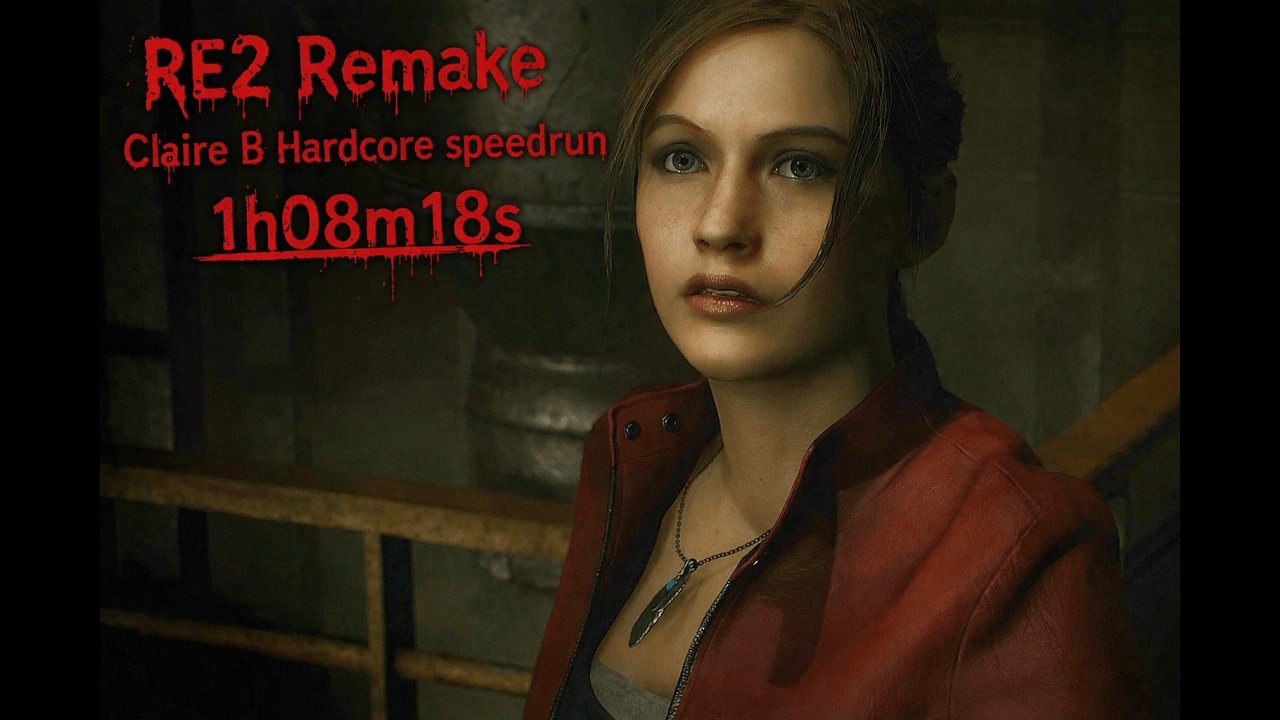 Resident Evil 2 Remake Claire B Hardcore speedrun 1h08m18s