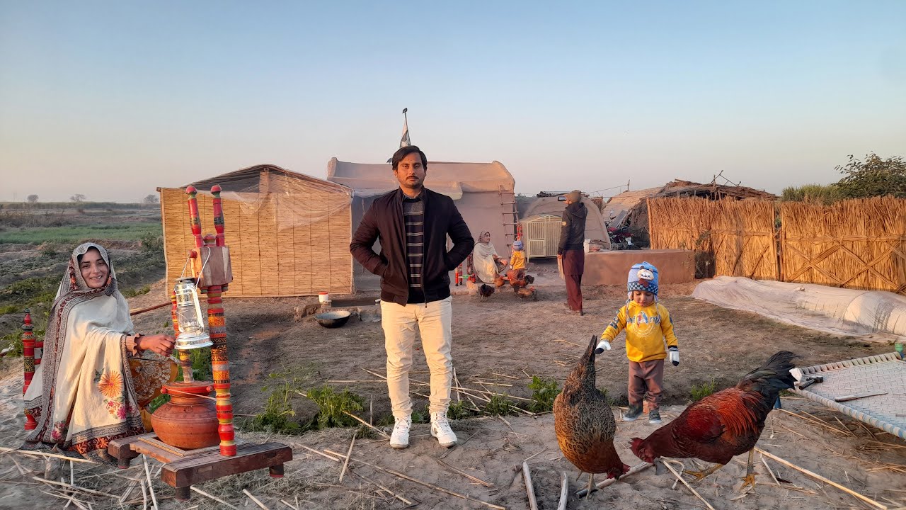 Пакистанская деревенская женщина Утренняя рутина в самой холодной деревне | Деревенская еда