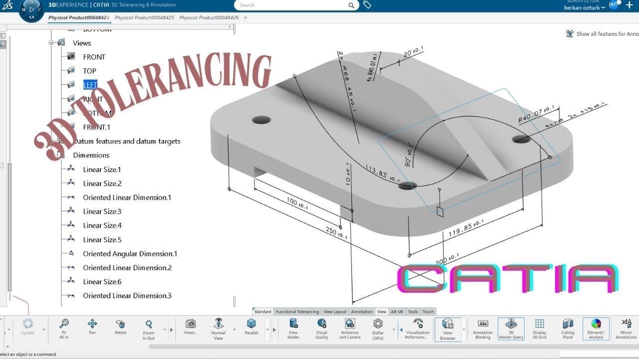 3D Tolerancing Annotations