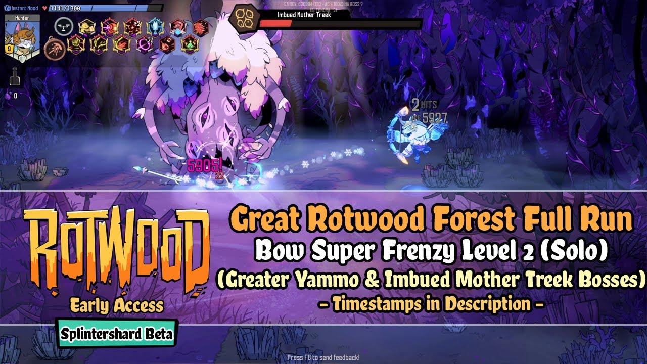 Rotwood EA | Splintershard Beta - Great Rotwood Forest [Bow Super Frenzy 2] Solo Run (Imbued MT)