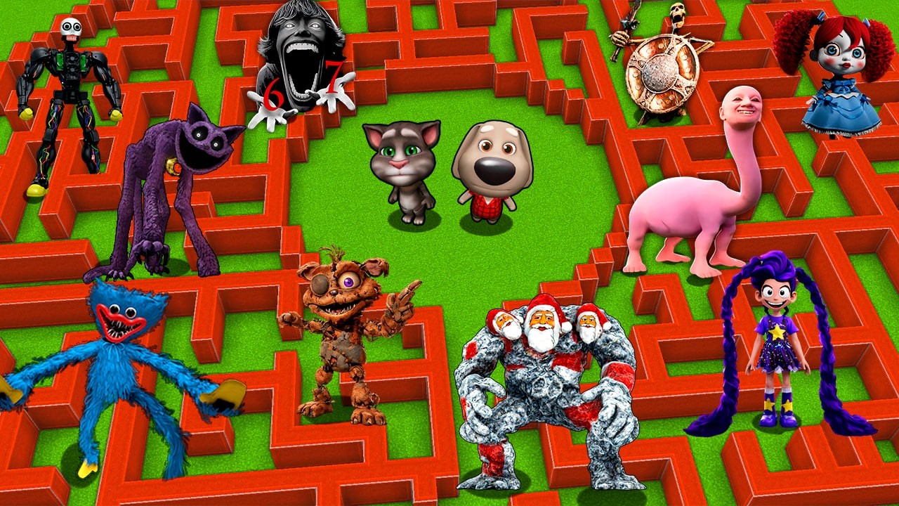 SURVIVAL in MAZE of Poppy Playtime Chapter 5 | Huggy Wuggy | Lilly | Prototype - Minecraft Animation