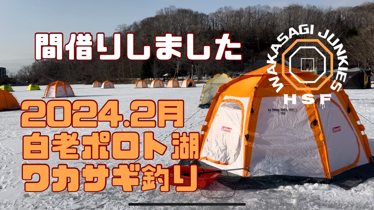 白老ポロト湖　極小ワカサギ　氷上 ワカサギ釣り 北海道