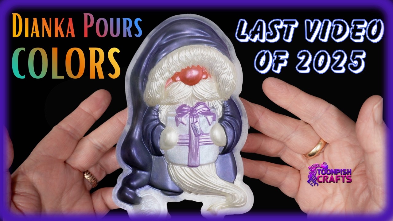 DIY Resin Gnomes | Winter Craft Ideas with new colours #Dianka pours