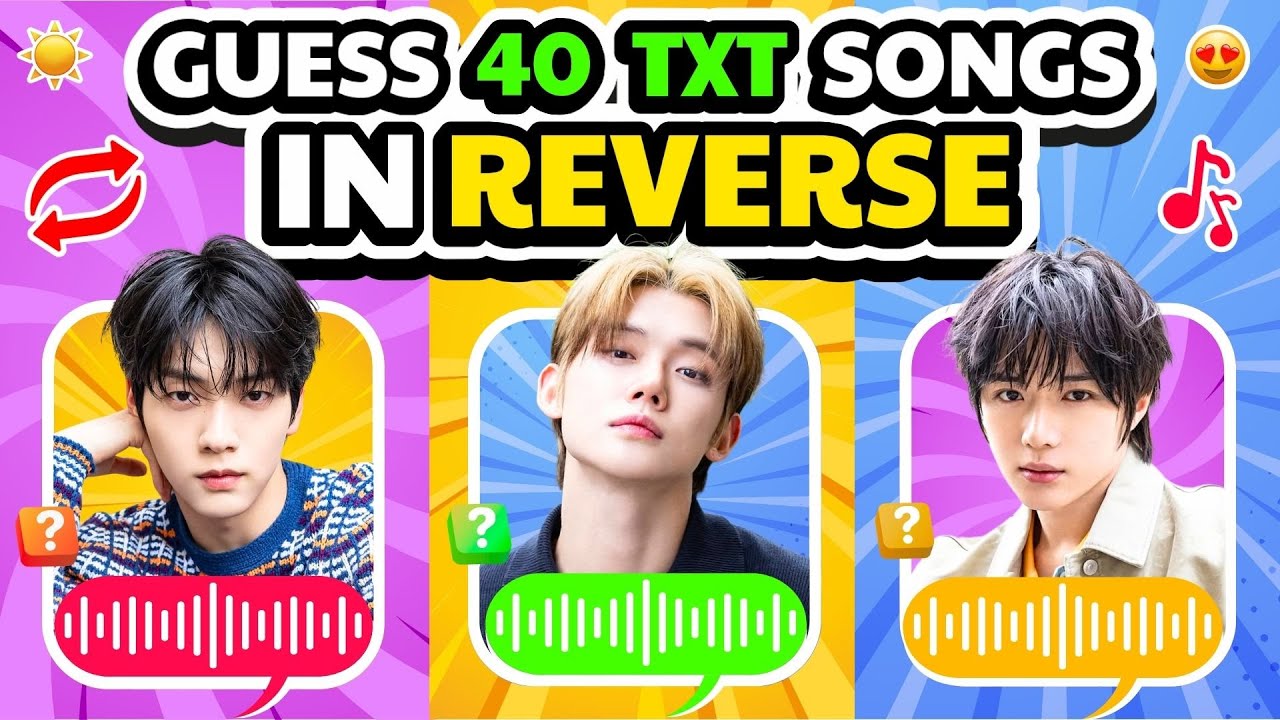 Угадай 40 песен TXT в обратном порядке 🤯🔁 | Самая крутая викторина MOA