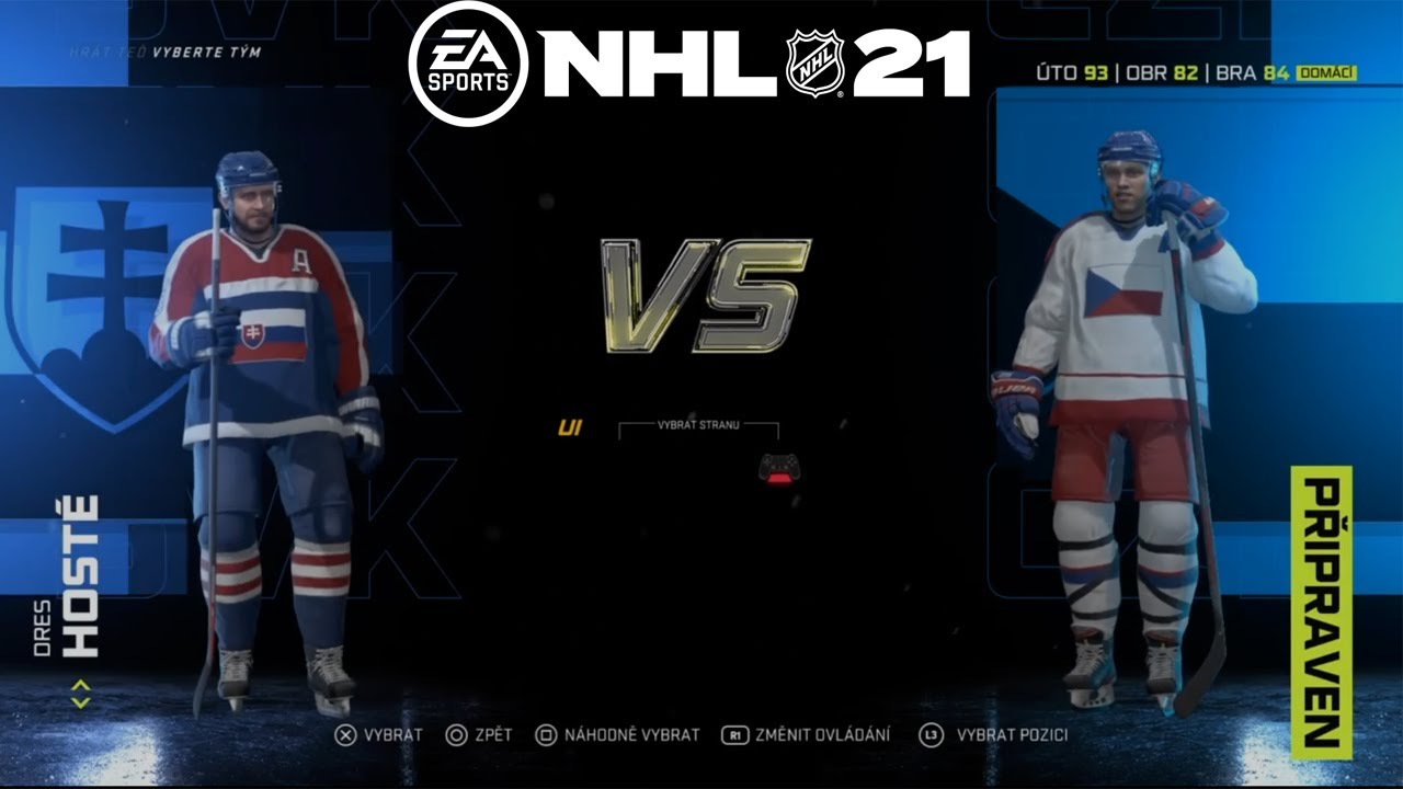 NHL 21 CZ (ps4) - Let´s play - první zápas - ČR vs Slovensko