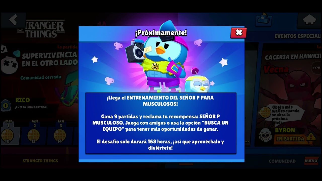 Llega mañana nuevo desafío de Mr p musculoso brawl stars 