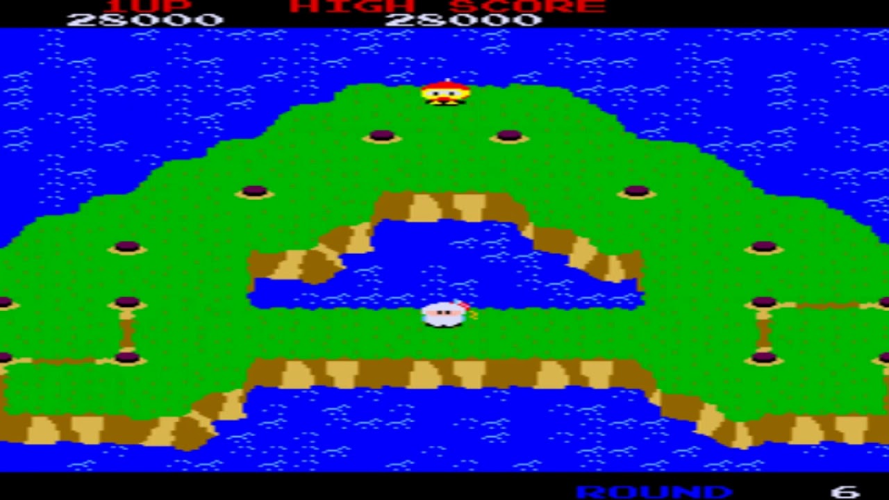 Soldier plays Dig Dug 2