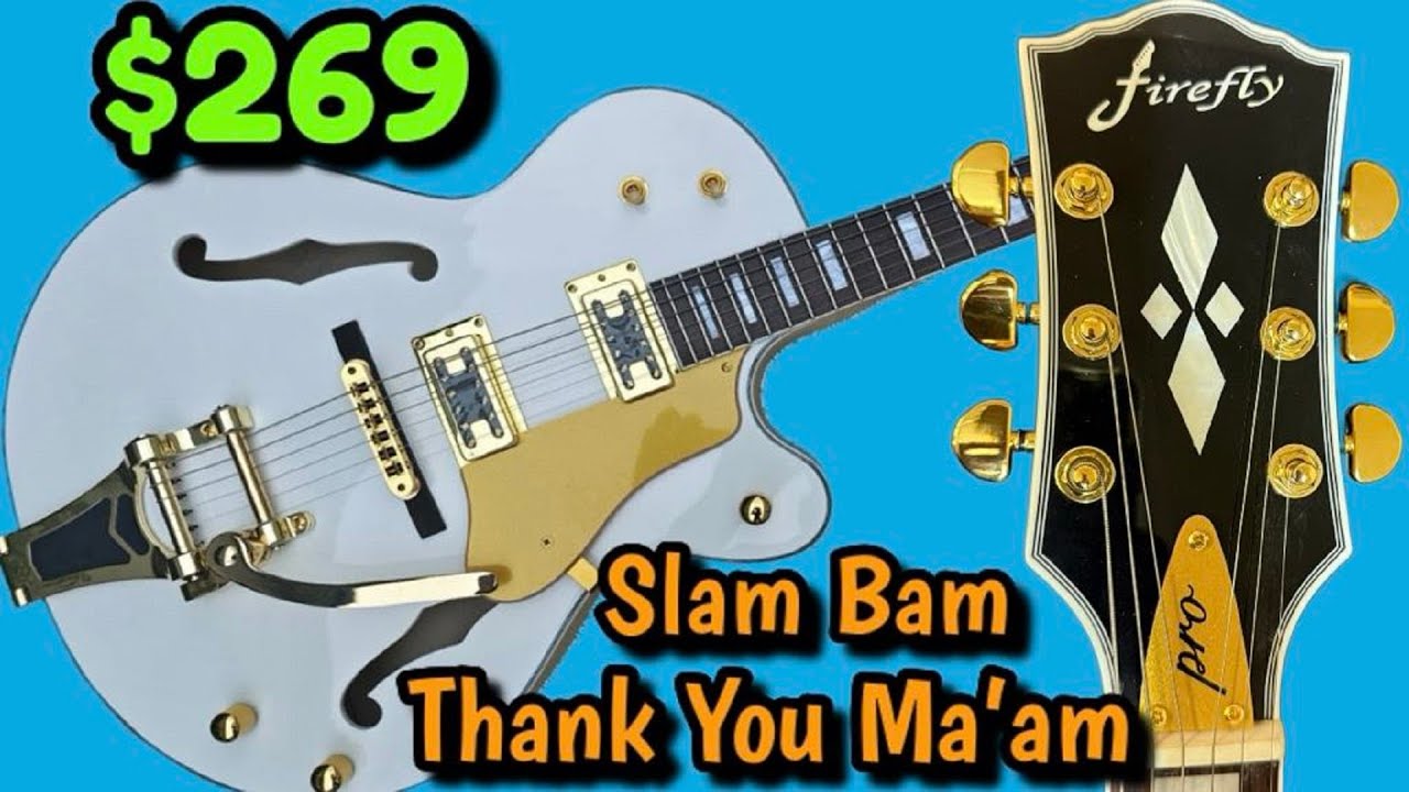 Firefly Strikes Again! This White Falcon Style Guitar Just Might Be Better Than Gretchs' Version!!!!
