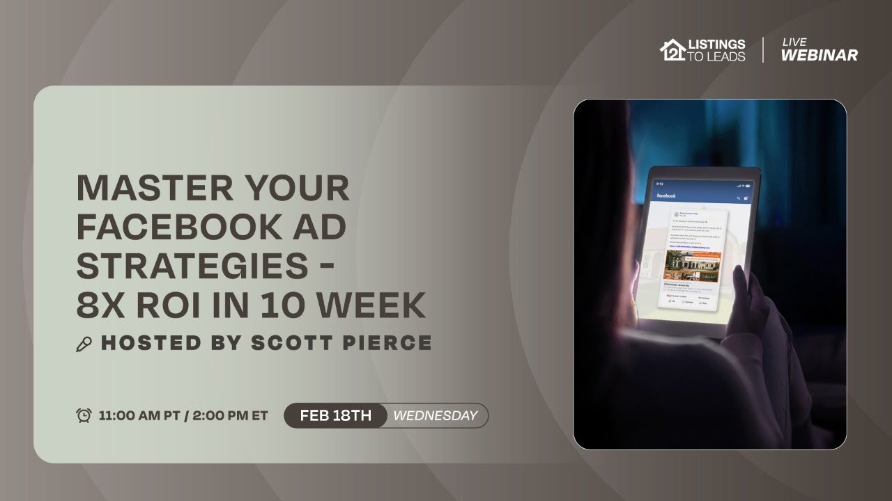 Master Your Facebook Ad Strategies - 8x ROI in 10 Weeks