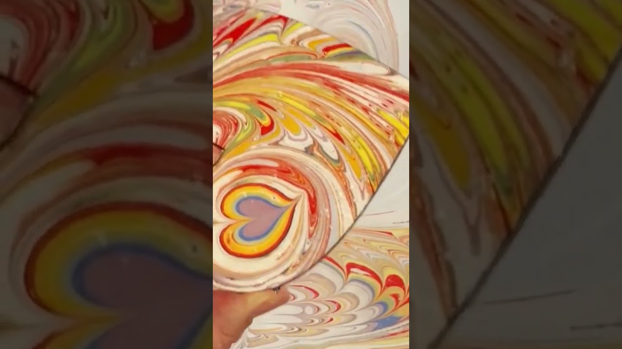 Paper marbling is amazing, you won’t believe how cool these marbled hearts are