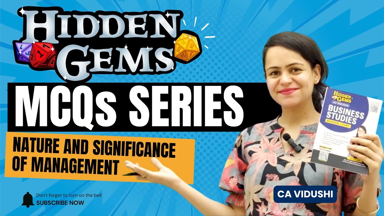 HIDDEN GEMS MCQs SERIES | Nature and Significance of Management | Business Studies Best MCQs |