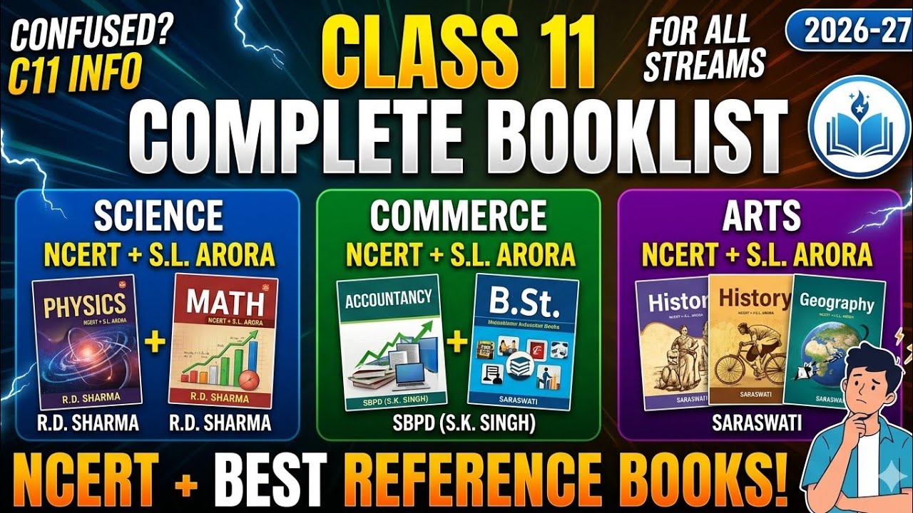 Class 11 Complete Booklist 🔥 NCERT + Best Reference Books (JAC Board)