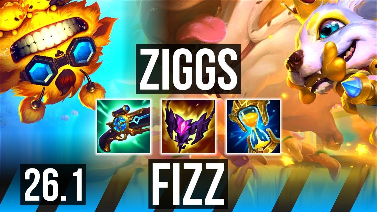 ZIGGS vs FIZZ (MID) | Good KDA: 10/1/4 | KR Master | 26.1