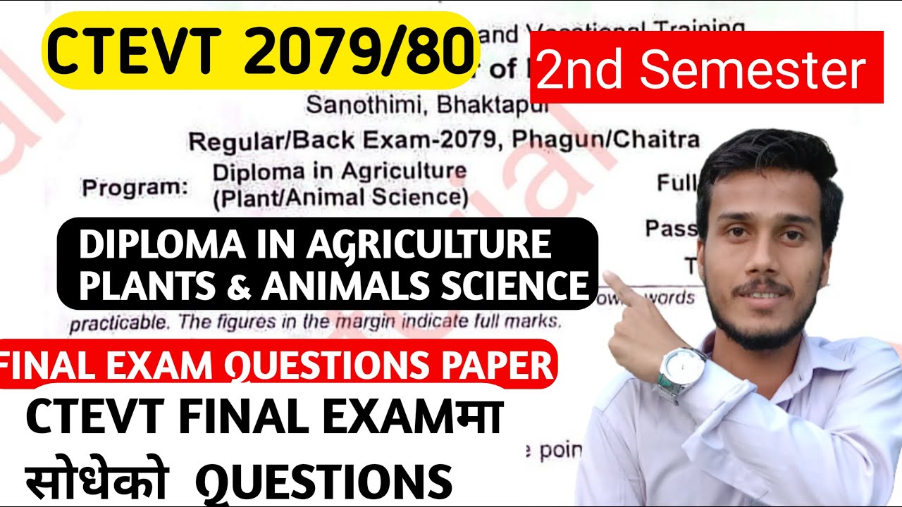 CTEVT2079/80#DIPLOMA IN AGRICULTURE PLANT & ANIMAL SCIENCE#SECOND SEMESTER#@n2tutorial