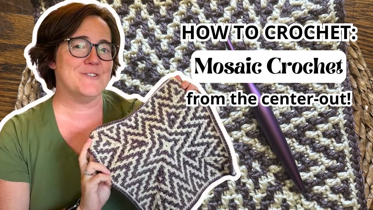 How to Crochet a Center-Out Mosaic Square (Beginner Friendly!)