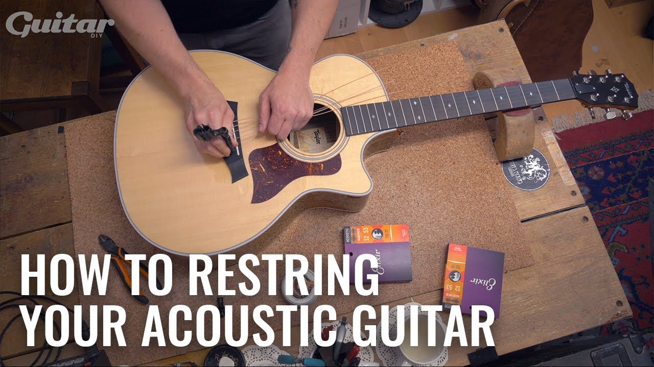 Как правильно перетянуть струны на акустической гитаре | Guitar.com DIY