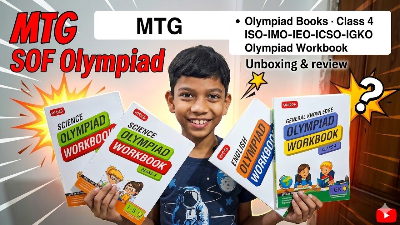 MTG SOF Olympiad Exam Class 4 Workbooks Unboxing & Review | Science, Maths, English, GK 2026 - 2027