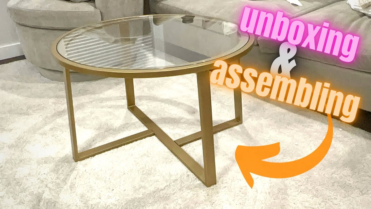 Unboxing & Assembling: Evajoy Round Glass Coffee Table