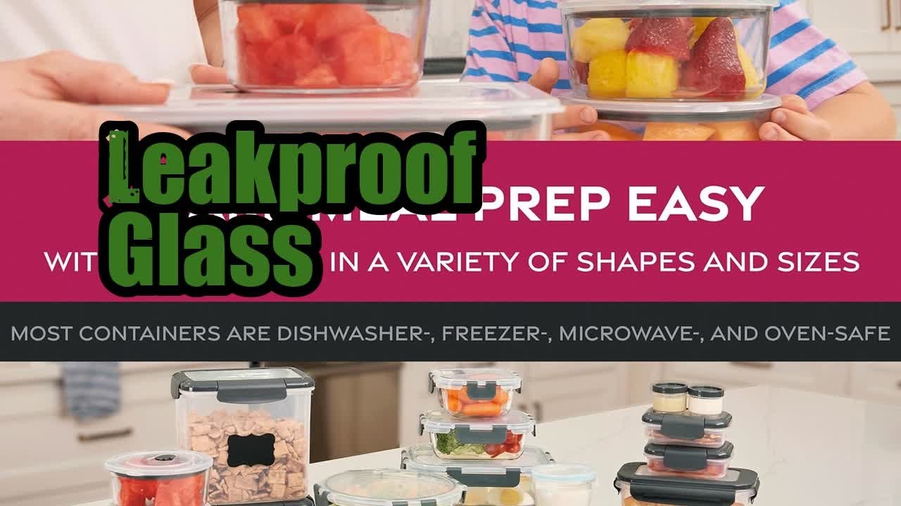 Review 24 Piece Superior Glass Food Storage Containers Set