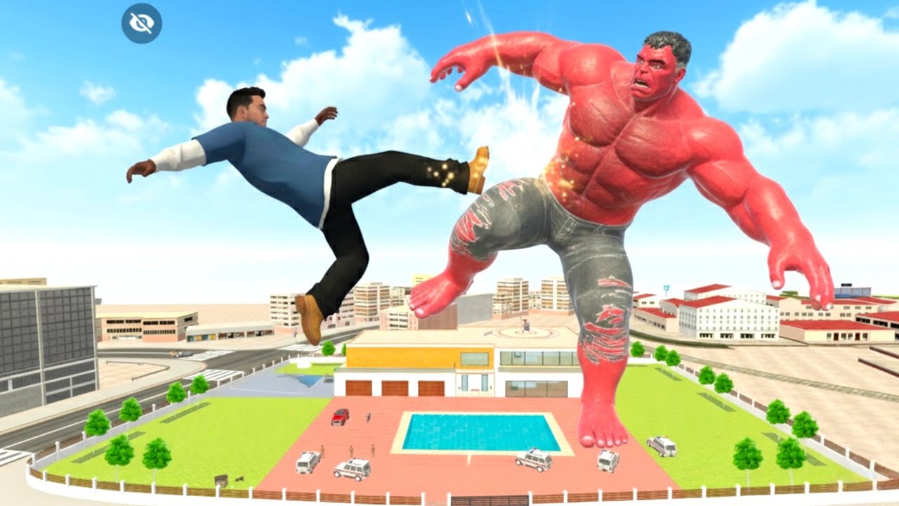 Franklin Fight With Grant Angry RedHulk 😡😱 Indian Theft Auto 🤩💥 Simulator 🥳🎉 New Update 