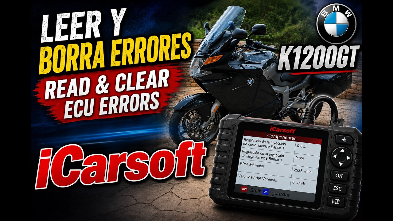 Como leer y borrar errores de la ECU de tu moto BMW K 1200GT con el ICARSOFT