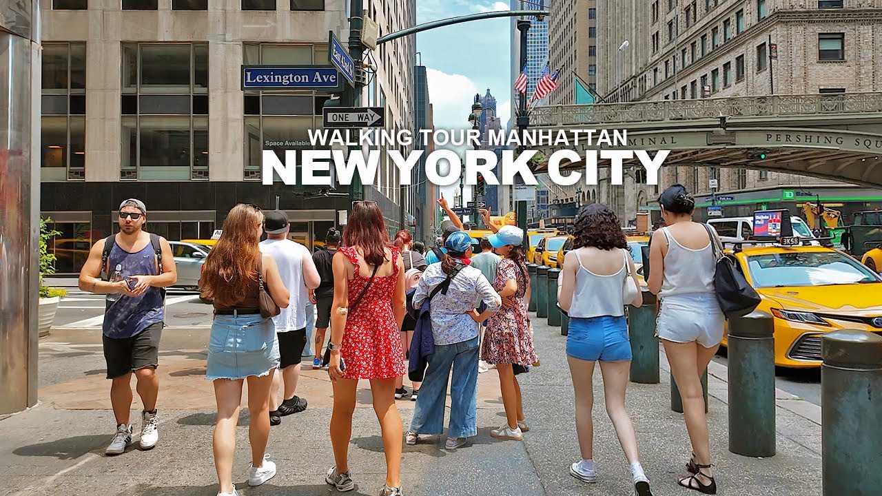 New York Manhattan Summer Walk, 5th Avenue, Central Park, Chelsea, Madison Square, 7th Avenue, 4K