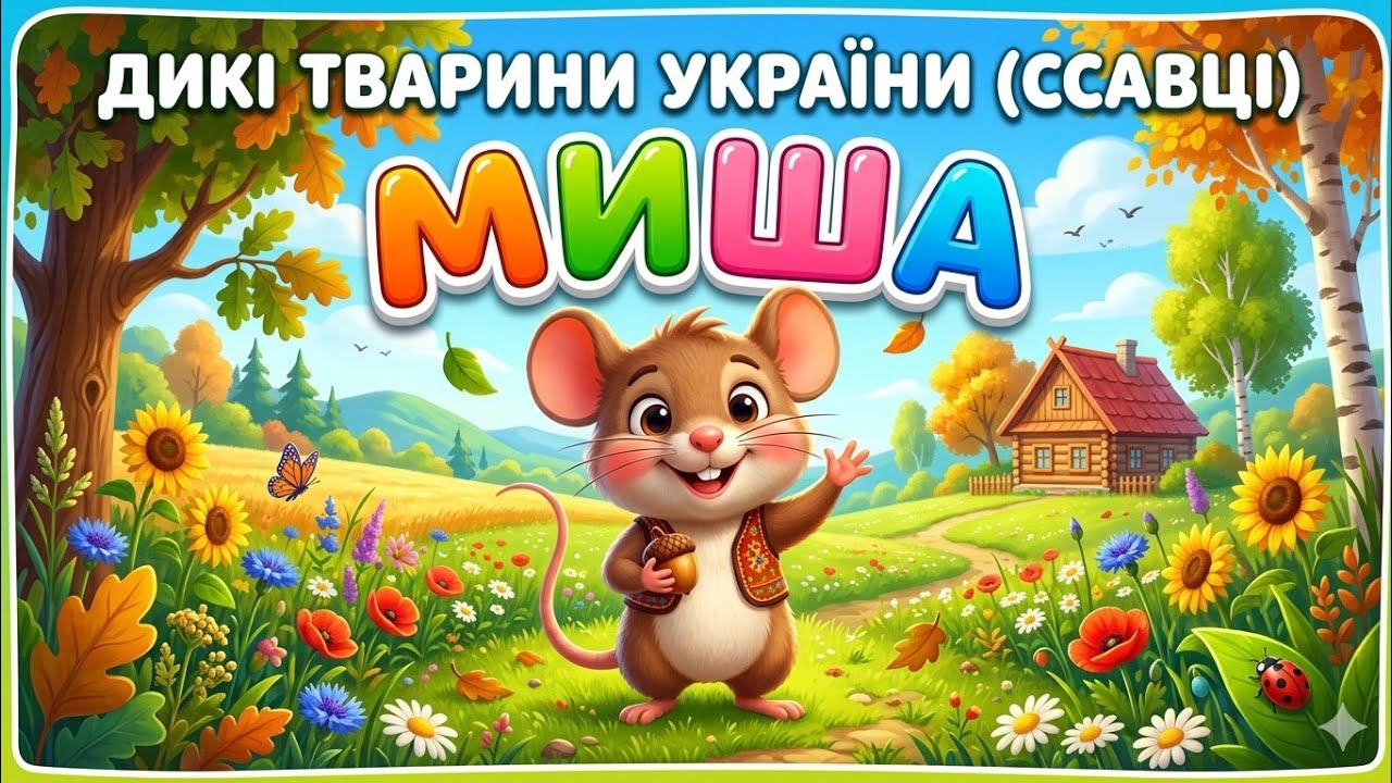 МИША /  Дикі тварини України (ссавці) / Ольга Власова #дітям #дітямпротварин #длядітей