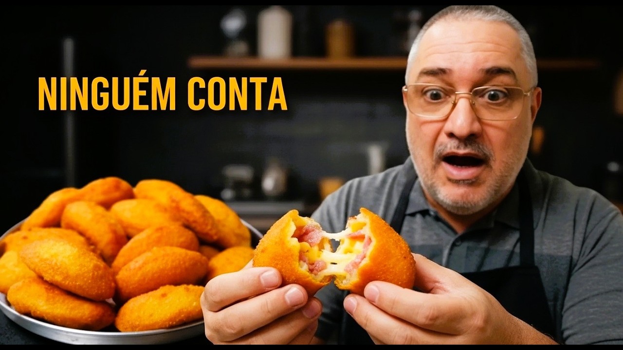 SALGADO CASEIRO DE CARNE COM QUEIJO | MACIO POR DENTRO E CROCANTE POR FORA